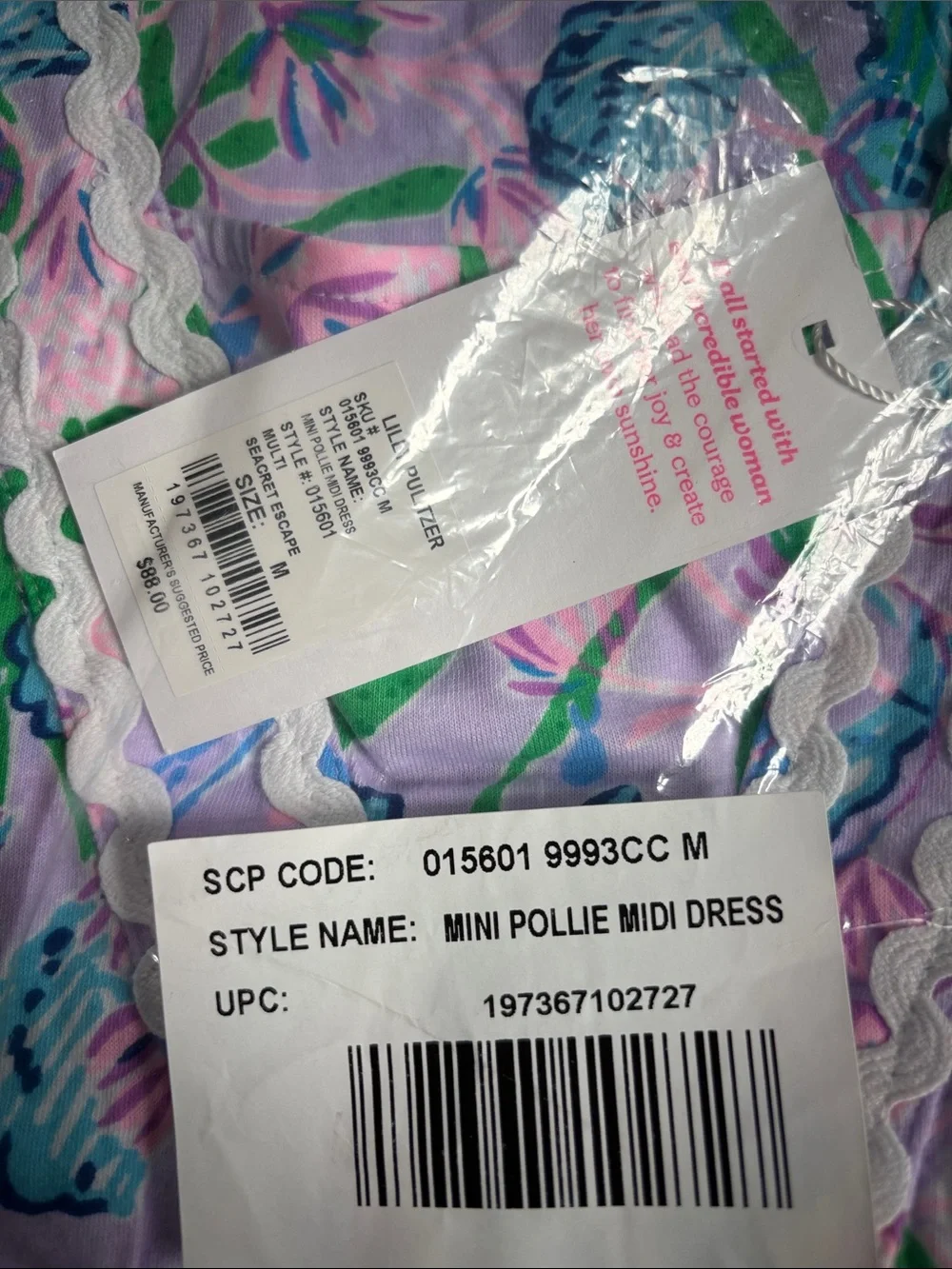 Lilly Pulitzer Floral Tiered Maxi Dress in Light Blue, Pink, and Green